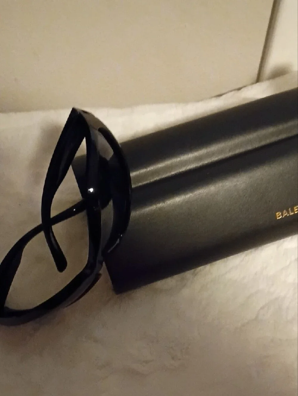 Balenciaga Black Men's Oversized Sunglasses with Branded Case